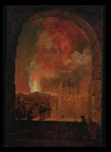 Tűzvész a Palais-Royal operaházában, a Louvre-ból, 1781